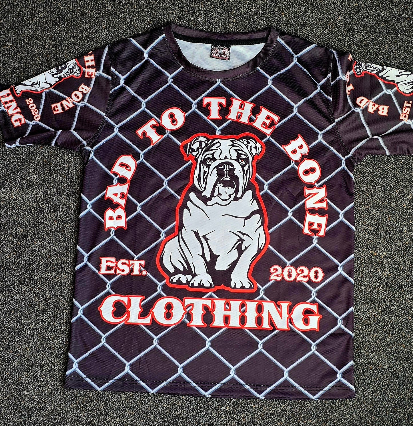 Adult O.G 'Bad To The Bone Clothing Est.2020' Sublimated T-Shirt.
