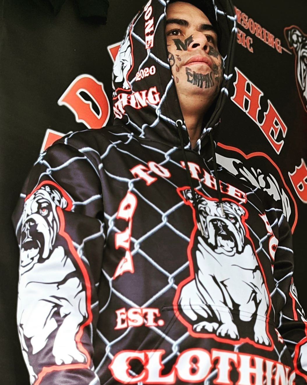 Adult O.G 'Bad To The Bone Clothing Est.2020' Sublimated Hood.
