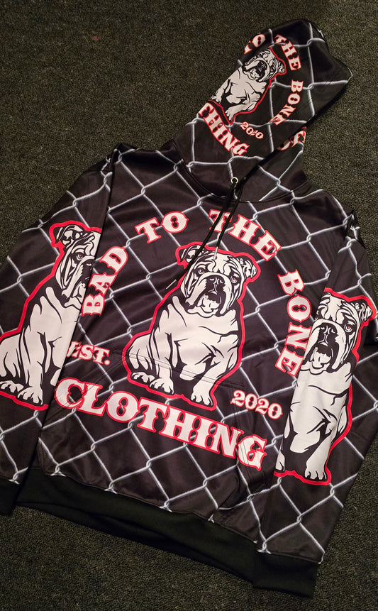 Adult O.G 'Bad To The Bone Clothing Est.2020' Sublimated Hood.