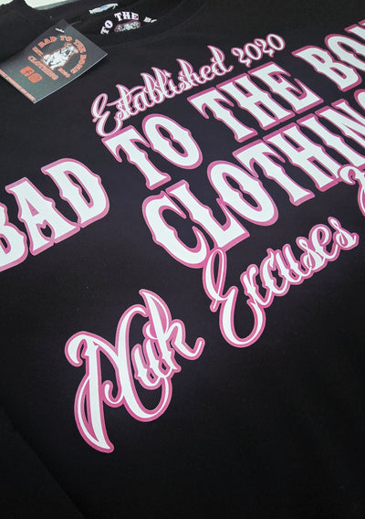 Adult O.G 'BTTB Clothing N.E.J.R' DTF Printed Long-sleeved Black Crew-Neck.
