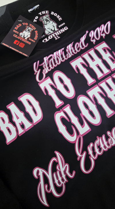 Adult O.G 'BTTB Clothing N.E.J.R' DTF Printed Long-sleeved Black Crew-Neck.