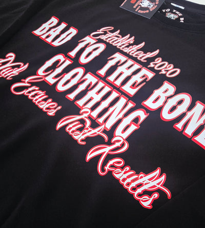 Adult O.G 'BTTB Clothing N.E.J.R' DTF Printed Long-sleeved Black Crew-Neck.
